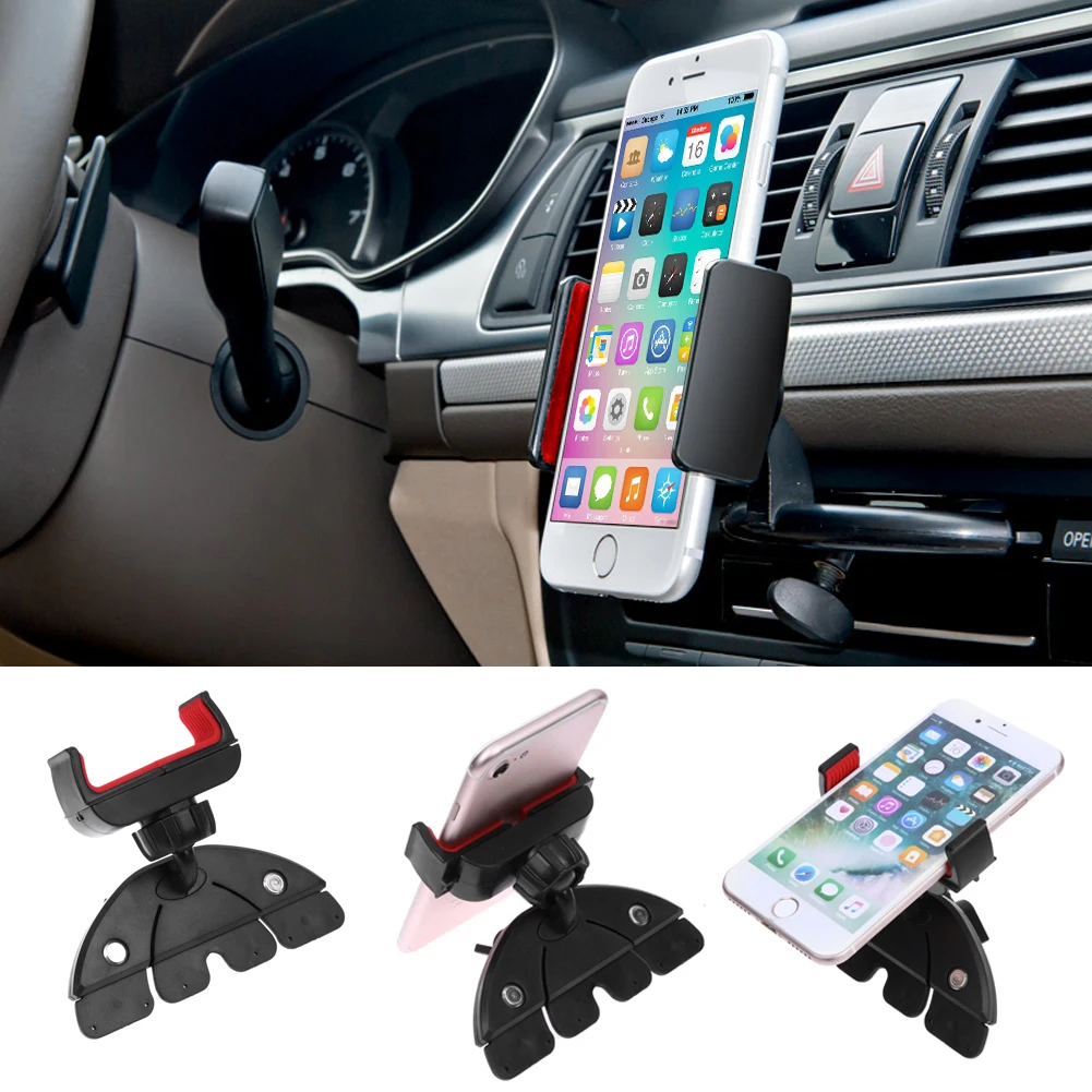 cell phone holder for desk Alloet Universal Car Phone Holder 360 Rotation CD Slot Car Mount Holder Cradle for Samsung Huawei Xiaomi Mobile Phones magnetic phone holder for car