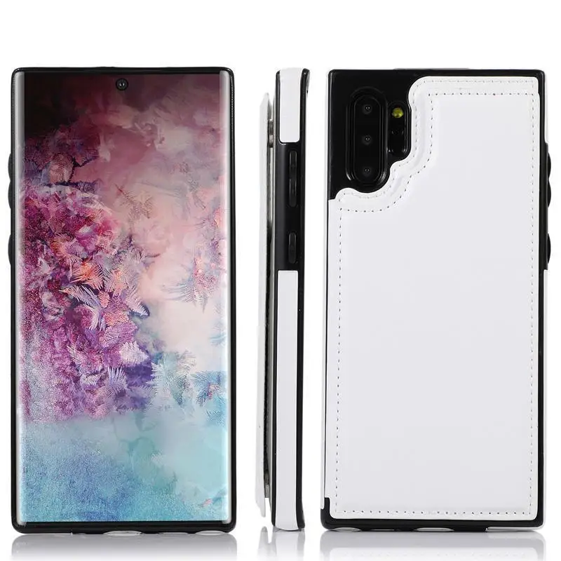 Кожаный чехол-книжка с бумажником для samsung Galaxy Note10 Pro, чехол со слотом для карт, для samsung S10, S9, S8 Plus, Note 8, 9, 10, чехол-крышка - Цвет: Белый