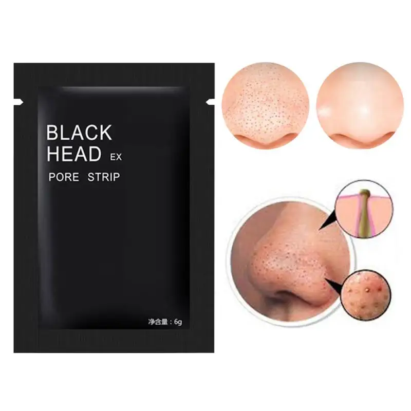 10pcs Nose Skin Care Black Mask Deep Cleansing Blackhead Remove Strawberry Treatment Face Masks Sticker Clear Black Head TSLM1