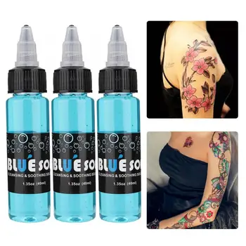 

3pcs High Enrichment Tattoo Cleansing Soothing Solution Liquid Soap Microblading Permanent Makeup Tattoo Supplies For Tattooing