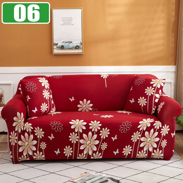 Elastic Sofa Cover Slipcovers for Living Room Stretch 1/2/3/4 Seater Plaid Sofa Armchair Couch Covers L-Shaped Corner Sofa Cover 06