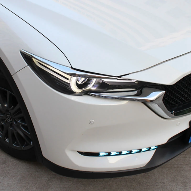 Pcmos ABS хром передние веки брови фары Крышка Накладка для Mazda CX-5 CX5- внешний хромированный Стайлинг лампы капоты