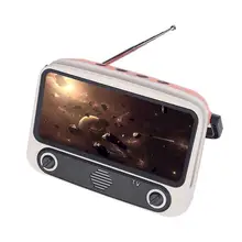 3 en 1 inalámbrico Peaker Retro TV Mini portátil Bluetooth bajo altavoz teléfono móvil soporte con altavoz marco fotográfico Retro 2019