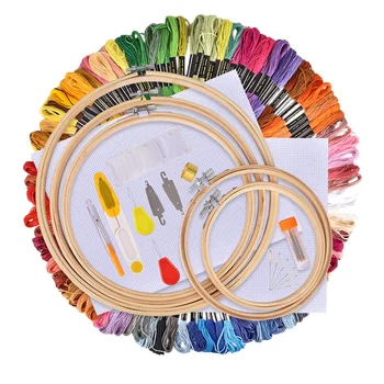 

100 Color Handmade Embroidery Embroidery Thread Cross Stitch Thread Hoop Needle Set DIY Material Tool Embroidery Set