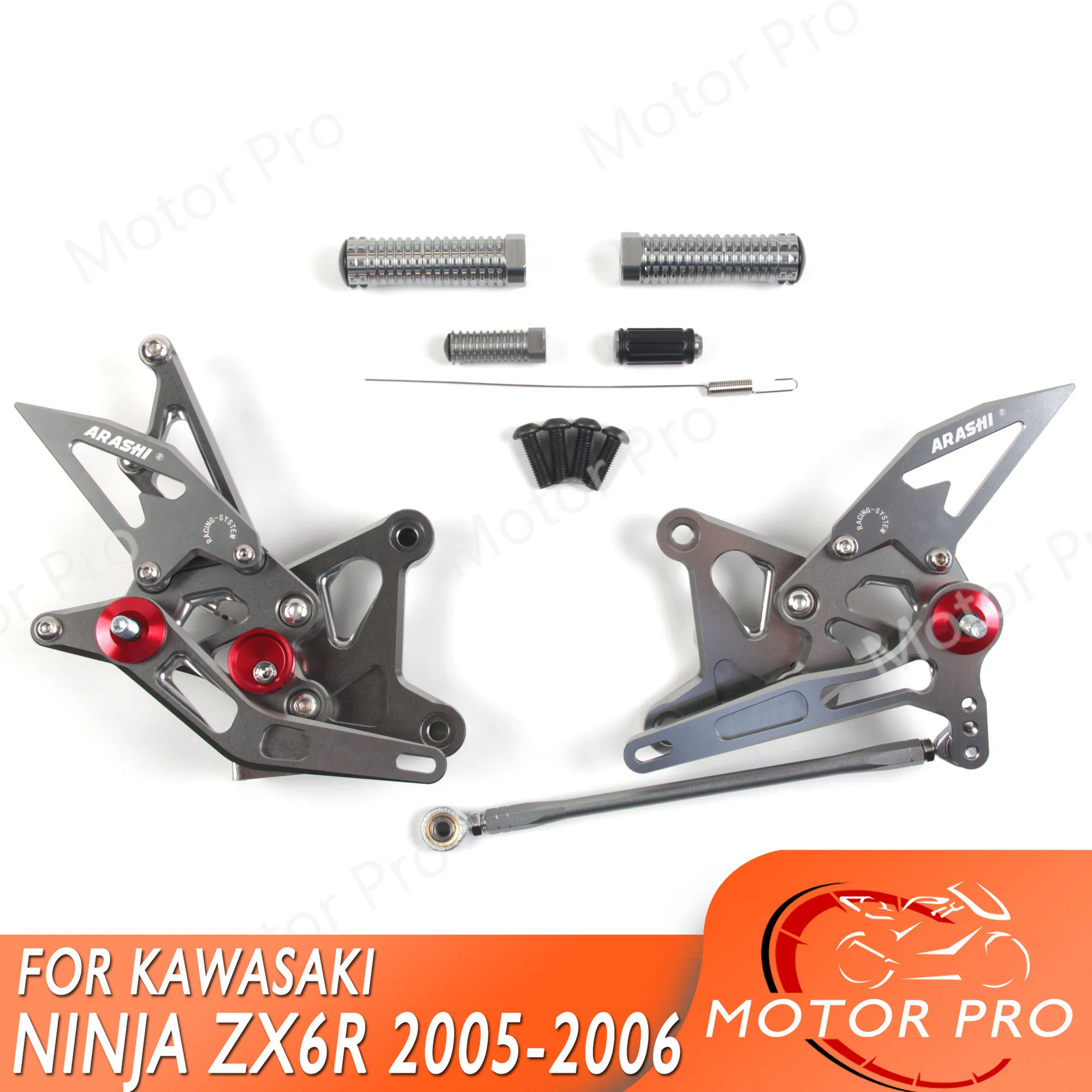 Регулируемые подножки для Kawasaki Ninja ZX6R 2005 2006 ZX-6R 636 аксессуары мотоциклов педаль