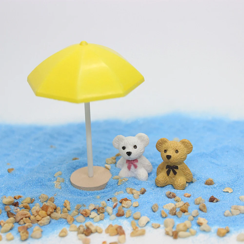 1 шт. деревянный пляжный зонт модель DIY Миниатюрный бонсай для пейзажа орнамент подарок для маленьких девочек