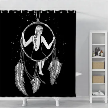 

Gril Dream Catcher Printed Shower Curtain Waterproof Bathroom Shower Curtain Polyester Fabric Shower Curtain With Hooks Bathroom