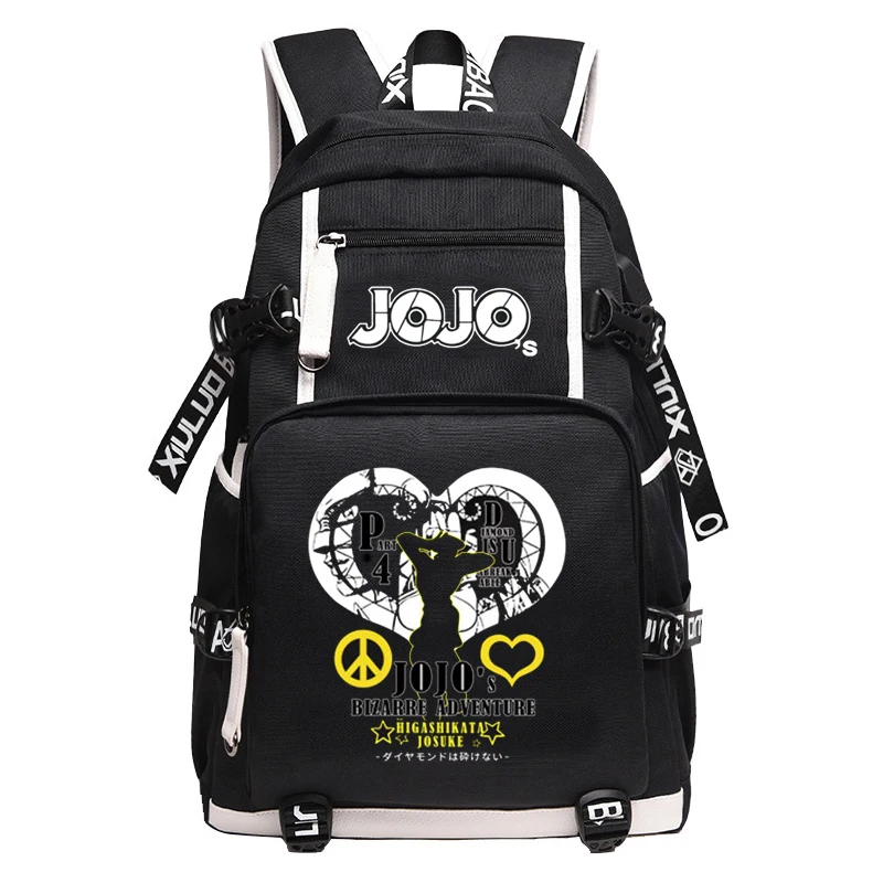 JoJo невероятное приключение Леоне abbacchio аниме Водонепроницаемый школьные ранцы зарядка через usb ноутбук рюкзак унисекс рюкзак для путешествий