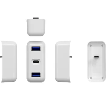 

3 In 1 Charger Type-C PD Hub For Macbook Charger Multi Ports USB Type-C HUB PD Power Adapter Fast Charger