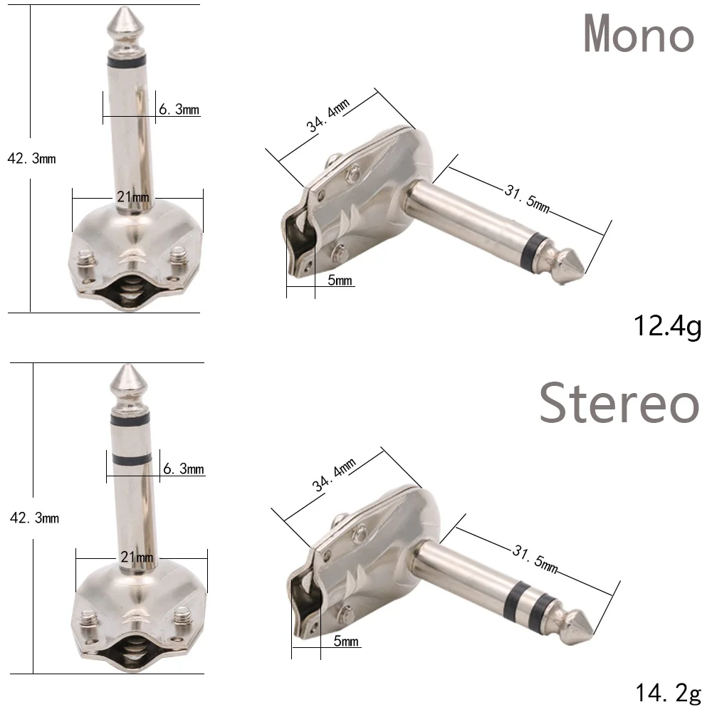 plugue mono estereo para guitarra angulo reto 01