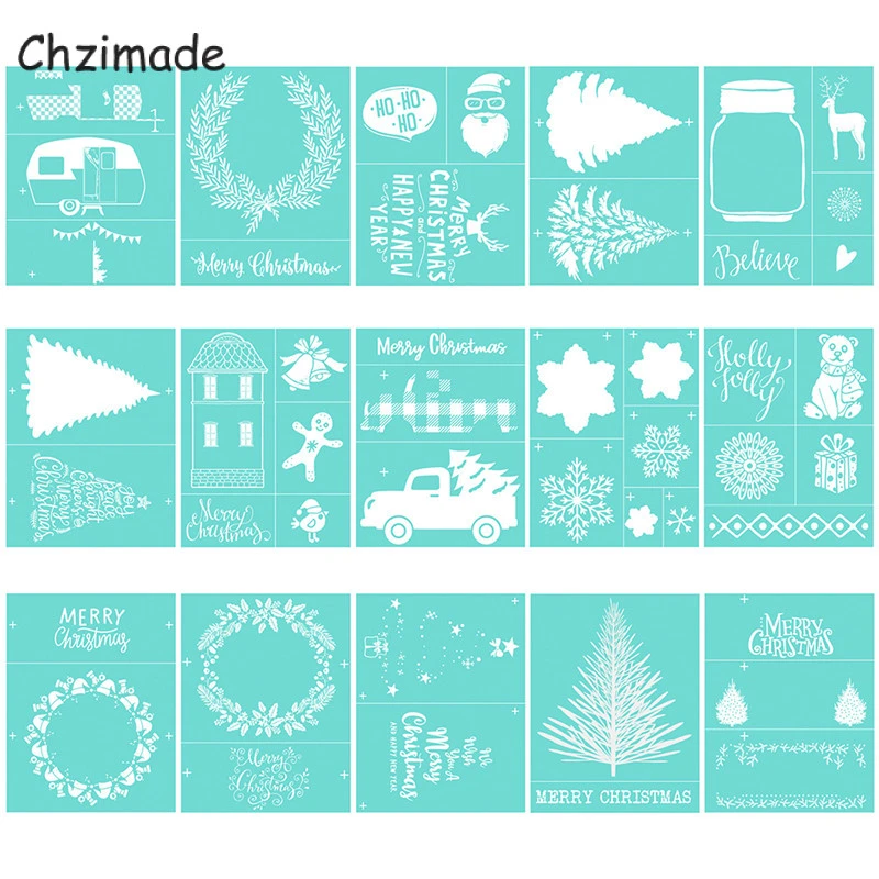Chzimade Halloween Christmas Day Self-adhesive Silk Screen Printing Stencil  Mesh Transfers For T-shirts Diy Handmade Supplies - Stamps - AliExpress