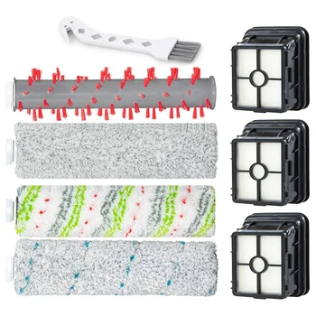 

8 Pack Brush Roller & Filter Replacement Parts for Bissell CrossWave Cordless Max 2554A,2590,2593, and 2596