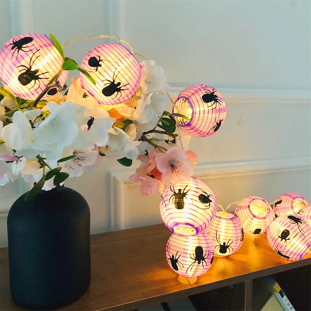 CARPRIE 10 LED Beads Halloween Eyes Spider LED String Lights Garden Home Party Decoration Holiday String Light Halloween Lights