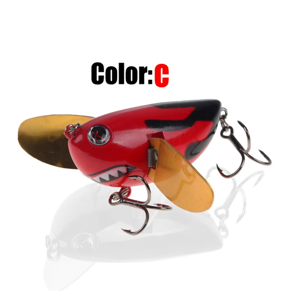 1 шт. Поверхностная приманка наживка 6 см 12,7 г плавающая наживка Топ воды Crankbait воблер, твердая Поппер приманка Whopper Plopper твердая приманка - Цвет: C