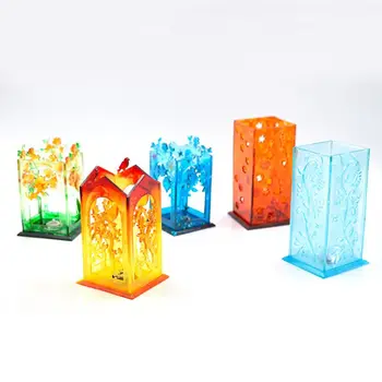 

Screen lantern Mold DIY Manual Crystal Epoxy Mould Transparent Dropping Glue Crafts Making Material T4MD