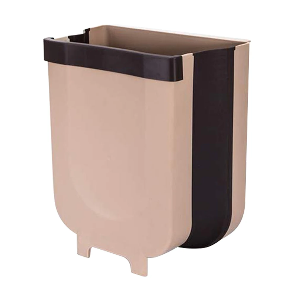 Kitchen Cabinet Door Hanging Trash Can Collapsible Small Garbage Waste Bin for Kitchen Cabinet Door TB Sale