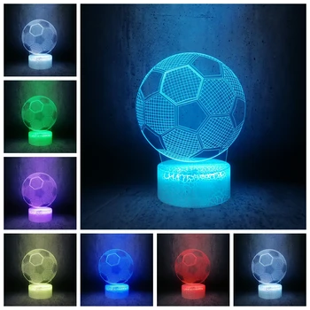 

Junior soccer Illusion lamp fashion sports night light teens football kids room bedside decor baby sleep story lighting