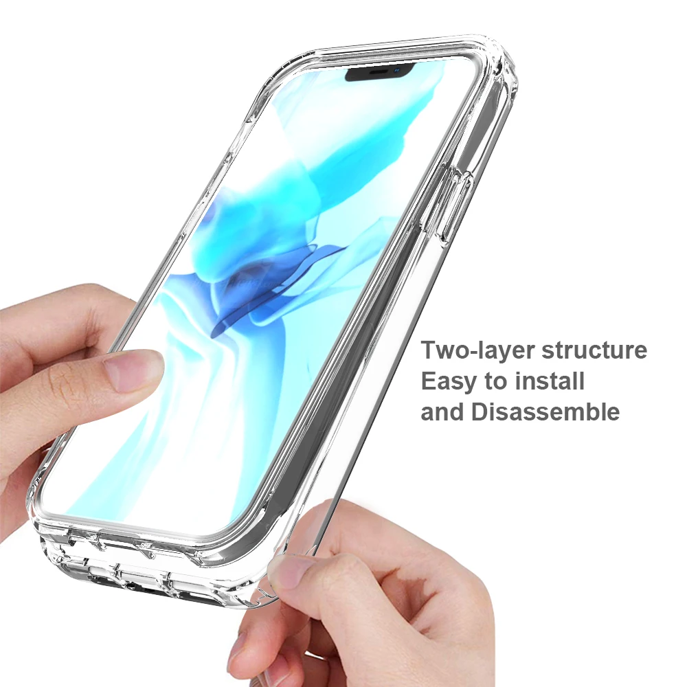 iphone 12 pro wallet case 2 in 1 High Transparency Bumper Shockproof Phone Case For iPhone 14 13 11 12 Pro Max XR XS Max X 7 8 Plus Silicone Protect Cover best iphone 12 pro case