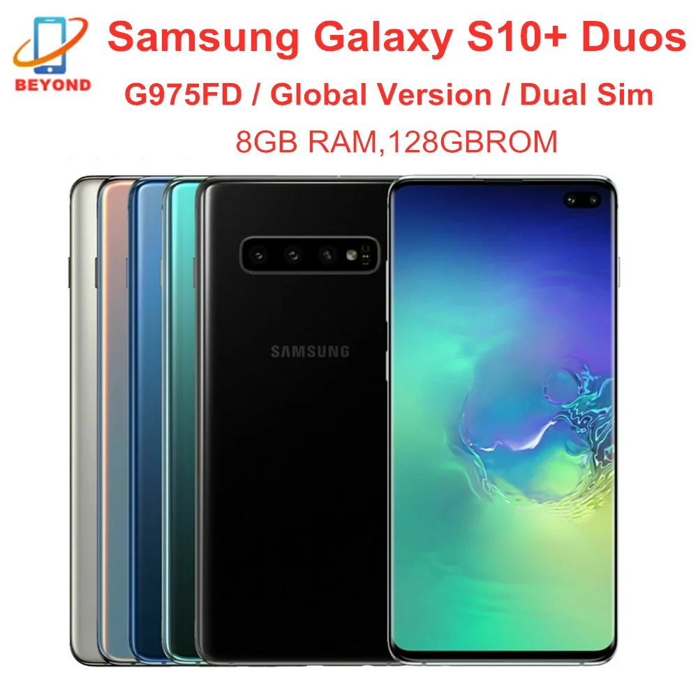 Samsung Galaxy S10 + плюс Duos G975FD Dual Sim 8 Гб оперативной памяти 128 ГБ ROM Octa Core 6 4 &quotГлобальная