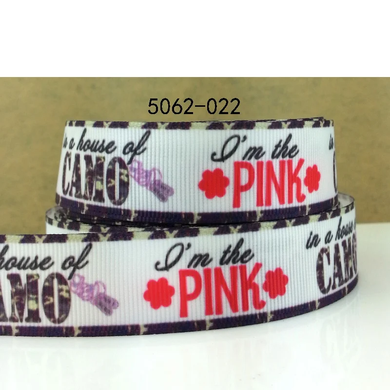 50 ярдов мультфильм напечатанный grosgrain ленты 12517 - Цвет: 5062