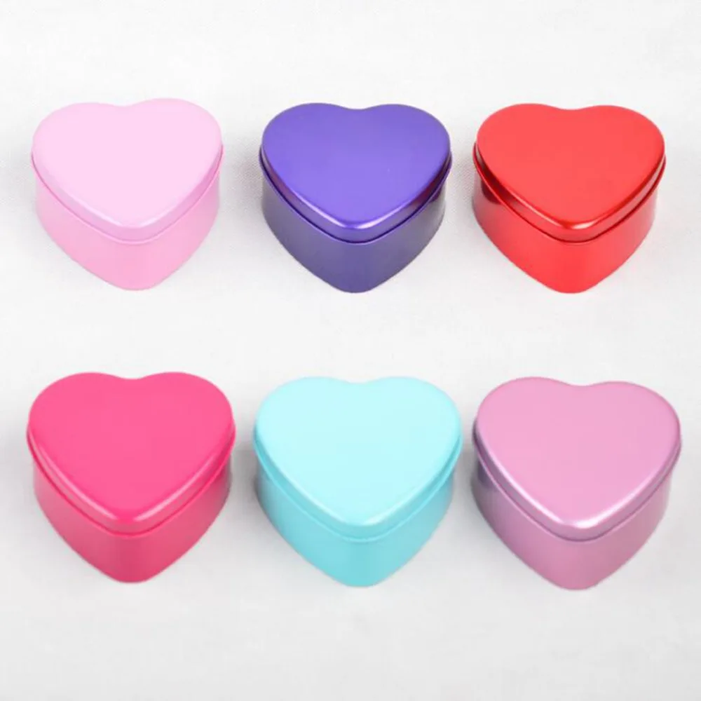 

Metal Heart Shaped Candy Box for Gift Wedding Gift Box Wedding Decoration Supplies Candy Tin Packaging Box Bags Party Favors