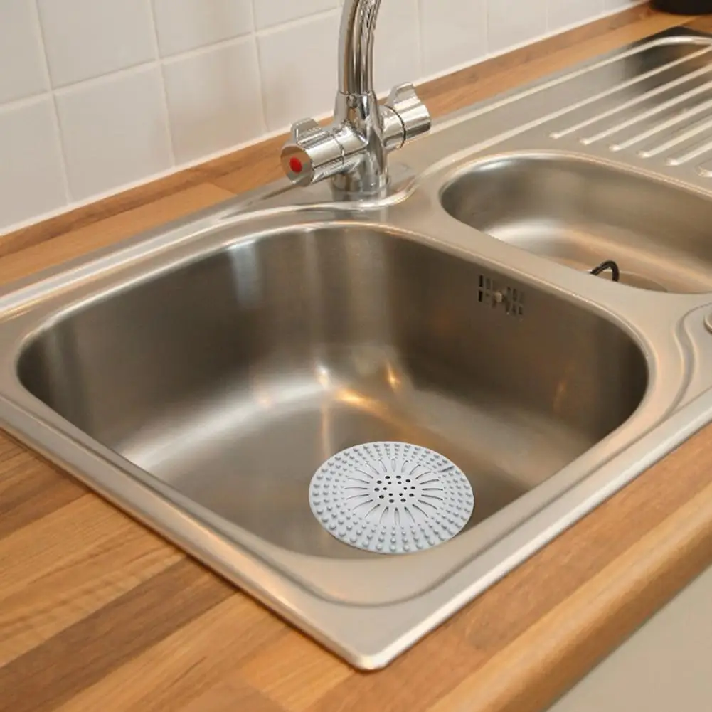 Silicone Catcher Shower Drain Cover Hair Stopper Filter Rubber Sink Strainer Protector For Bathtub Kitchen Bathroom Floor Drain