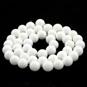

Free Shipping 4-16mm Natural Round White Genuine Shell Gems Stone Jewelry Making Beads Craft Strand 15"