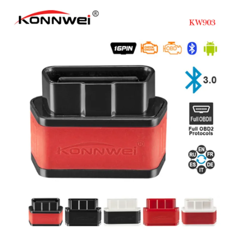 

2019 New KONNWEI KW903 icar2 elm327 Bluetooth 3.0 Car OBD2 OBDII Auto Fault Diagnostic Tool elm 327 BT adapter work on Android