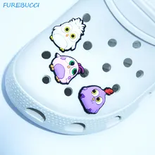 Fermoir de chaussures à breloques en forme d'oiseaux en colère, accessoires de décoration à boucle, cadeaux de fête de noël pour enfants, chaussure magique Cros Jibz, haute qualité 