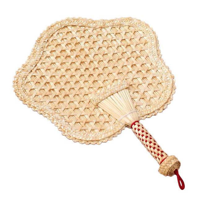 Style Handmade Straw Fan Hand-woven Palm Leaf Hand Woven Fan Summer Cooling Drive Away Mosquito Hand Fan Home Decoration