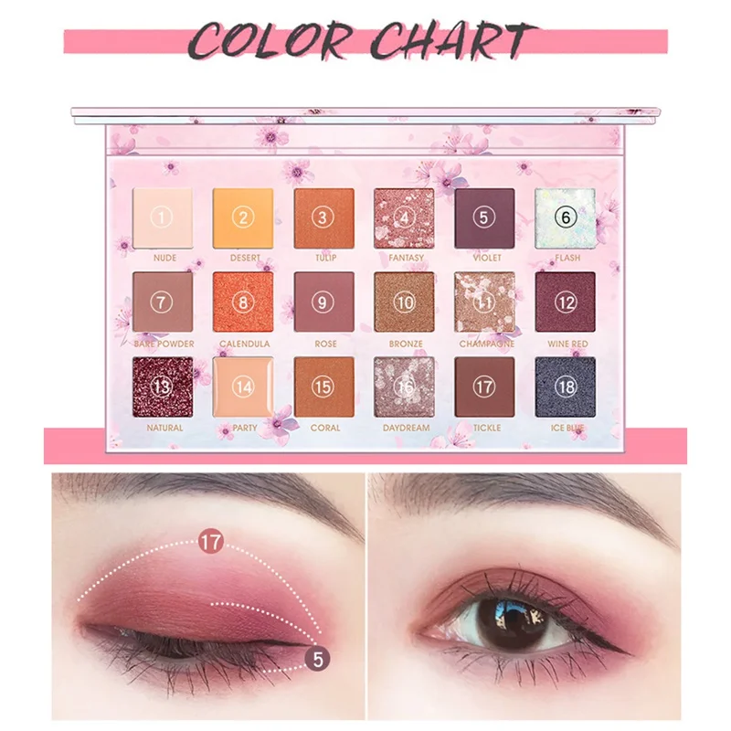 

18 Color Colorful Eyeshadow Pallete Waterproof Lasting-Effect Eye Shadow Makeup Pallete Beauty Cosmetic