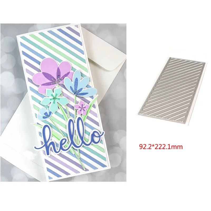 

2020 Hot Oblique Line Rectangular Frame Metal Cutting Dies For Scrapbooking Craft Die Cut Card Making Embossing Stencil Photo