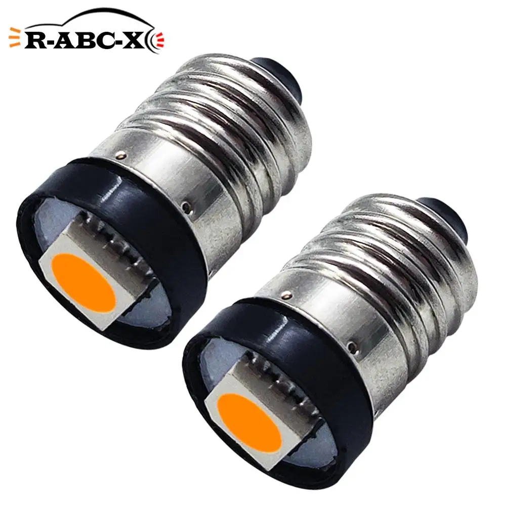 2 шт. 5050 1SMD E10 светодиодные индикаторы 3 в 6 12 В 24 сигнальные лампы желтые/Ксеноновые