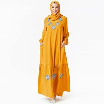 

Vestidos Kaftan Abaya Dubai Arabic Hijab Muslim Dress Women Qatar Elbise Turkish Islamic Clothing Robe Musulmane Longue Dresses