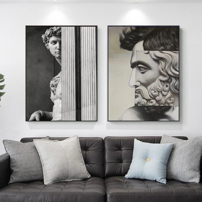 Modern Sculpture Canvas Paintings On The Wall Art Prints Nordic Pop Art Posters And Prints David Sculpture Wall Pictures Cuadros
