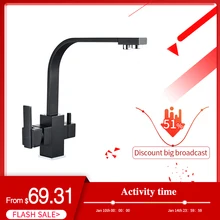 

SOGNARE Kitchen Faucets 360 Rotation Hot Cold Water 3 Way Filter Sink Mixer Tap Deck Mounted Double Handle Basin Faucet ברז מטבח