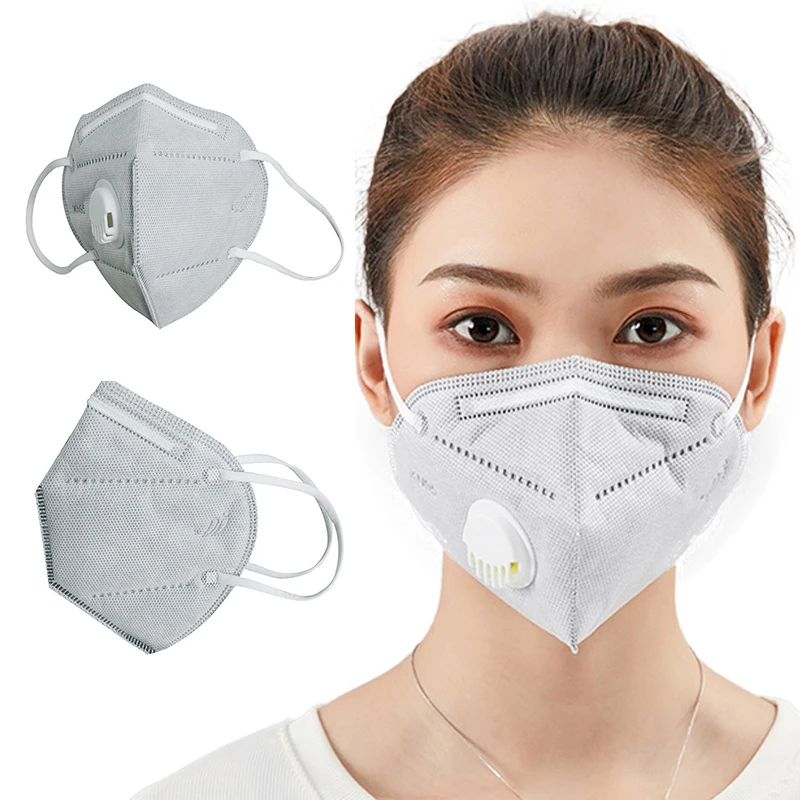 

5/10/20pcs KN95 Valve Mask 6 Layer Flu Anti Fog N95 Protective Masks ffp2 Respirator PM2.5 Safety Same As KF94 FFP3