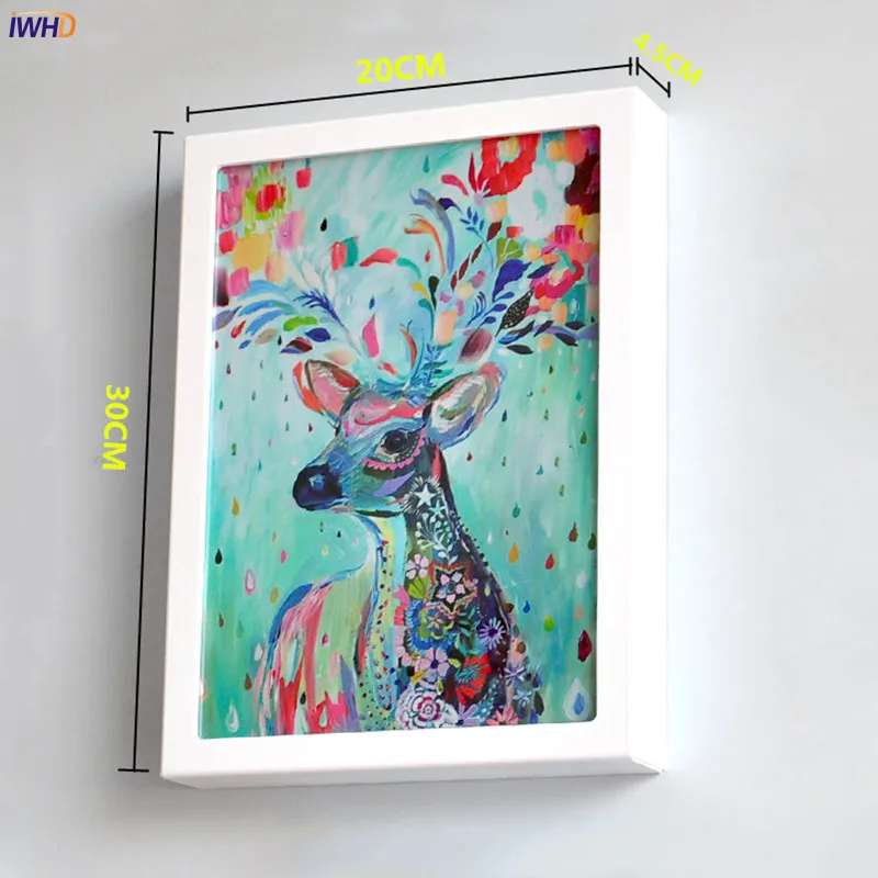 Arts Colorful Deer LED Wall Light Nordic Modern Acrylic Wandlamp Sconce Fixture For Bedroom Kid`s Room Applique Murale Luminaire (2)