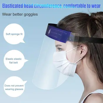 

2pcs Protective Mask Full Face cover Shield Safety Isolation Visor Transparent Dustproof Waterproof Eye Face Protector Outdoor