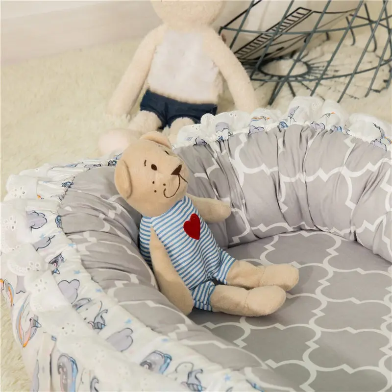 Детская кровать для сна; детская хлопковая люлька для малышей; дышащая люлька для новорожденных; 85*50 см; переносная люлька для путешествий