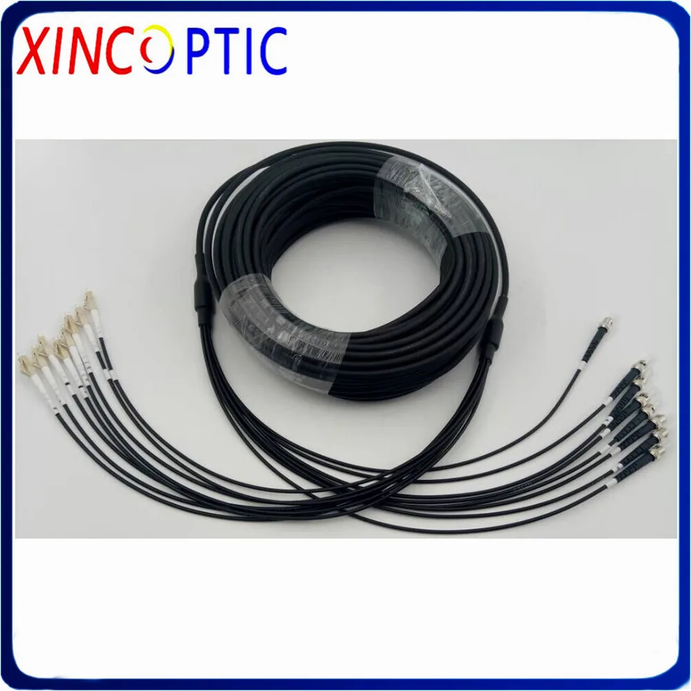 Armored Patch Cord 8cores 3M Singlemode 8 core SM 3 meters G652D/G657A PVC Jacket SC LC FC fibers Optical Fiber Jumper Cable | Мобильные