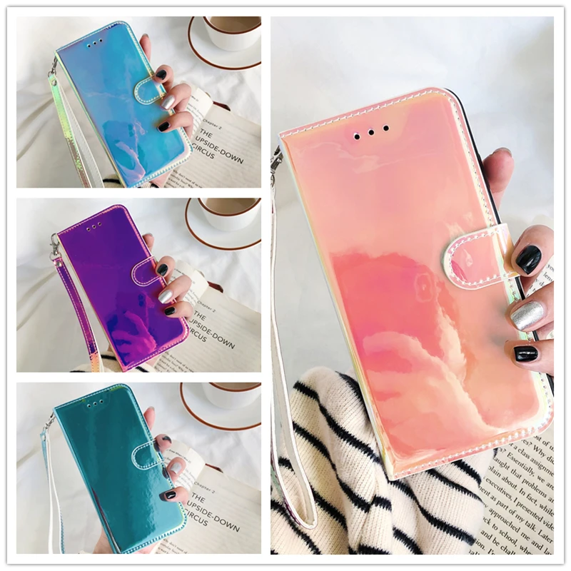 

Mirror surface Leather Case For Samsung S11 S10 S9 Wallet Leather For Samsung Galaxy S10E S11E Flip Cover For Galaxy S8 Plus Bag