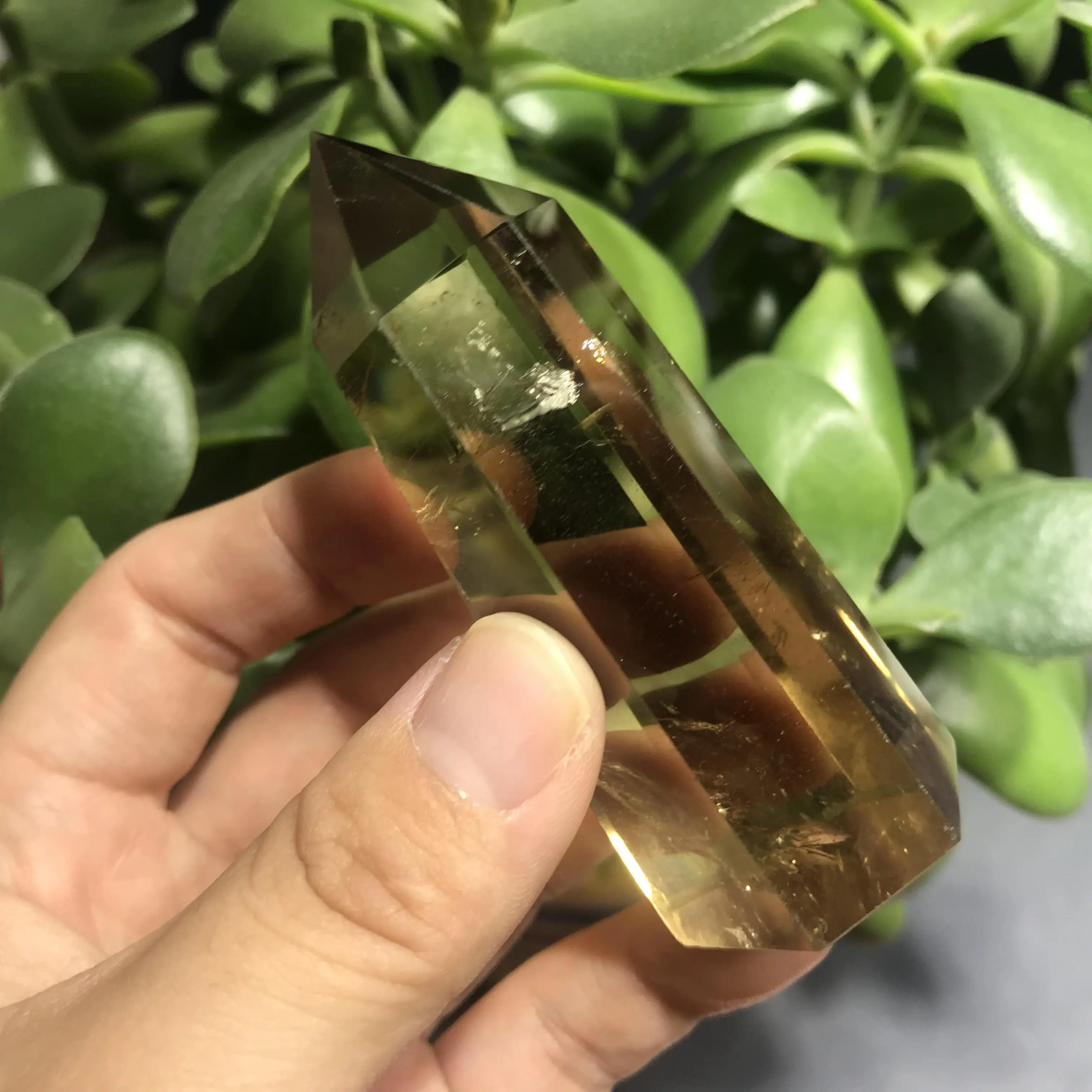 About 100g high quality natural smoky quartz wand point crystal obelisk healing fengshui | Дом и сад