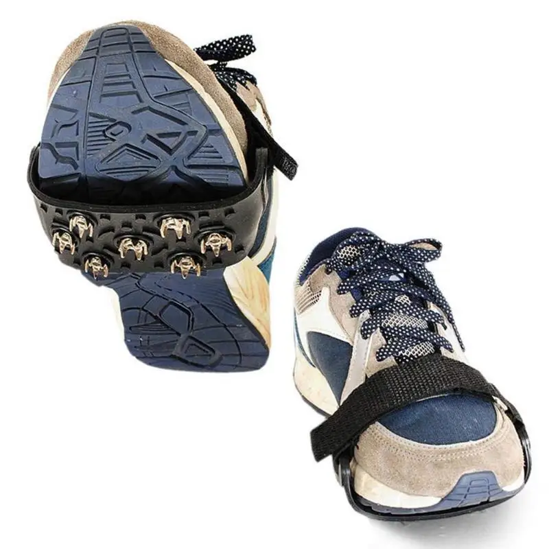 

2pcs 7 Toothes Anti-Fall Nail Shoe Covers TPR Portable Nail Ice Grab Anti Skid Shoe Covers Climbing Snowfield Shoe Case 130x63mm