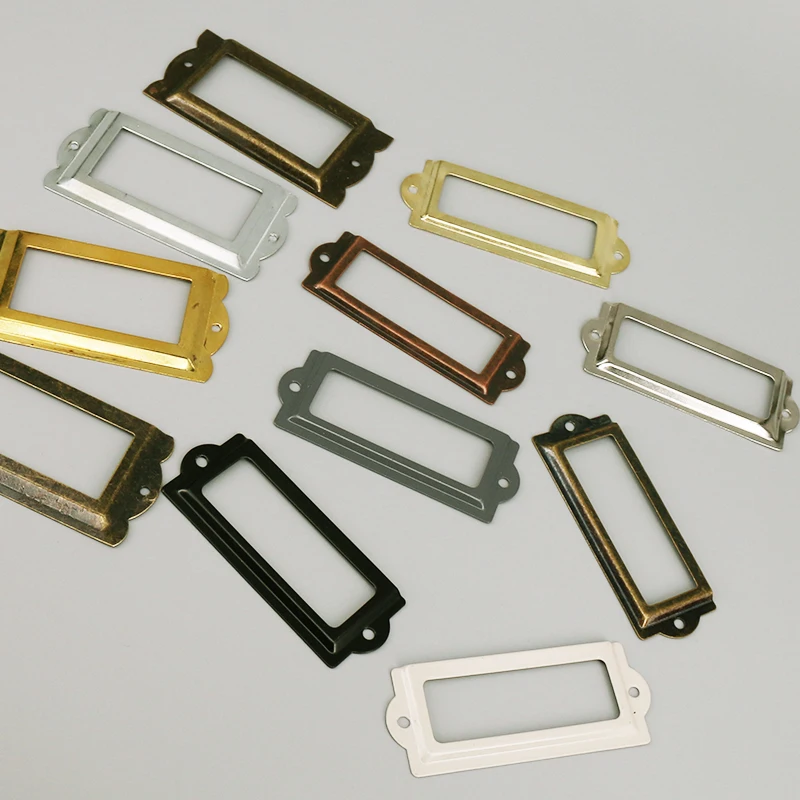5PCS Metal Label Holders for Wood Shelves,Name Card Holder ...