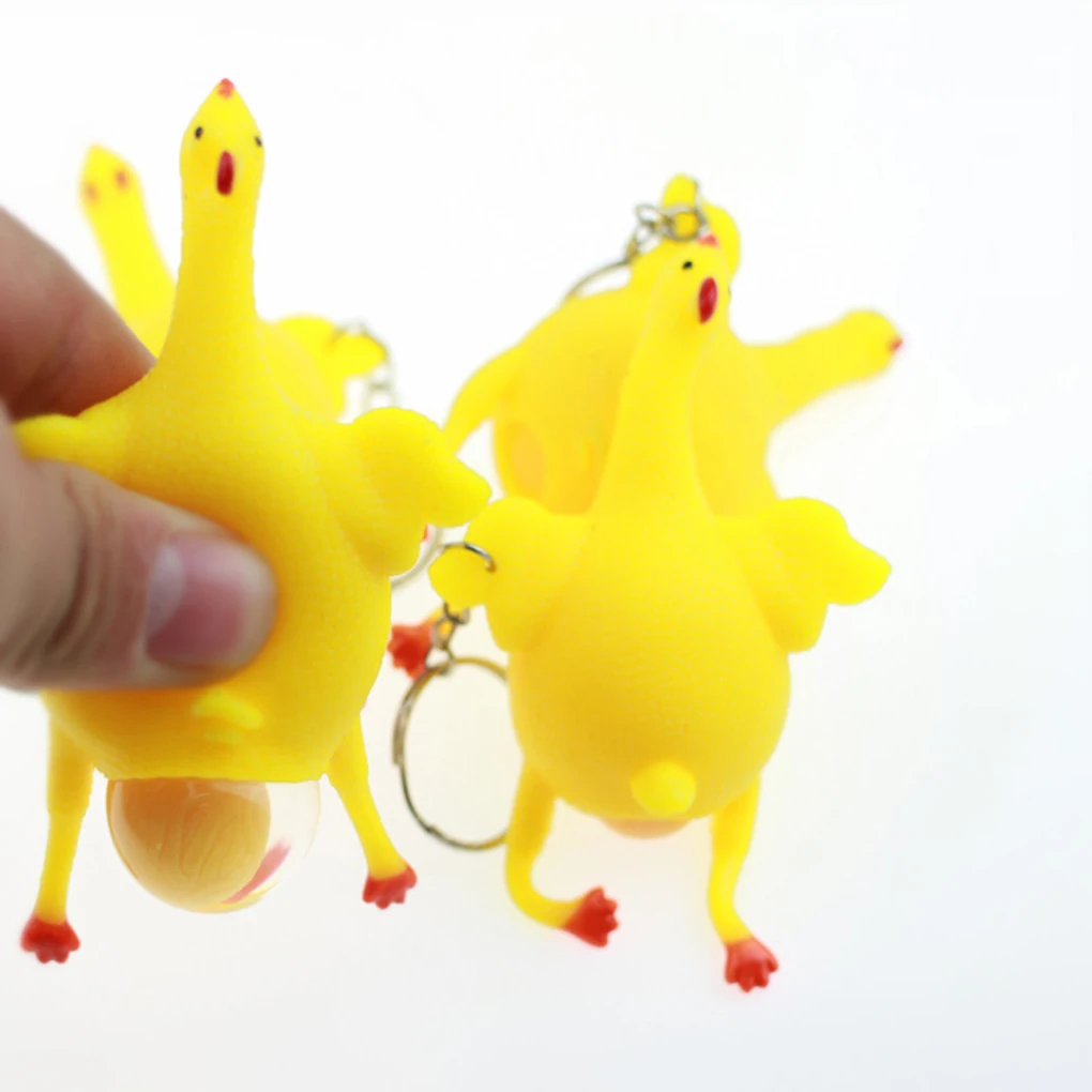 Смешные игрушки для снятия стресса в форме курицы и яиц|Шутки розыгрыши| |