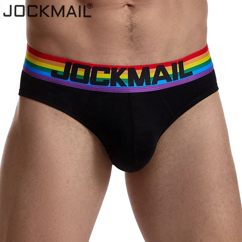 JOCKMAIL Breathable Cotton Gay Sexy underwear Men Jockstrap Briefs