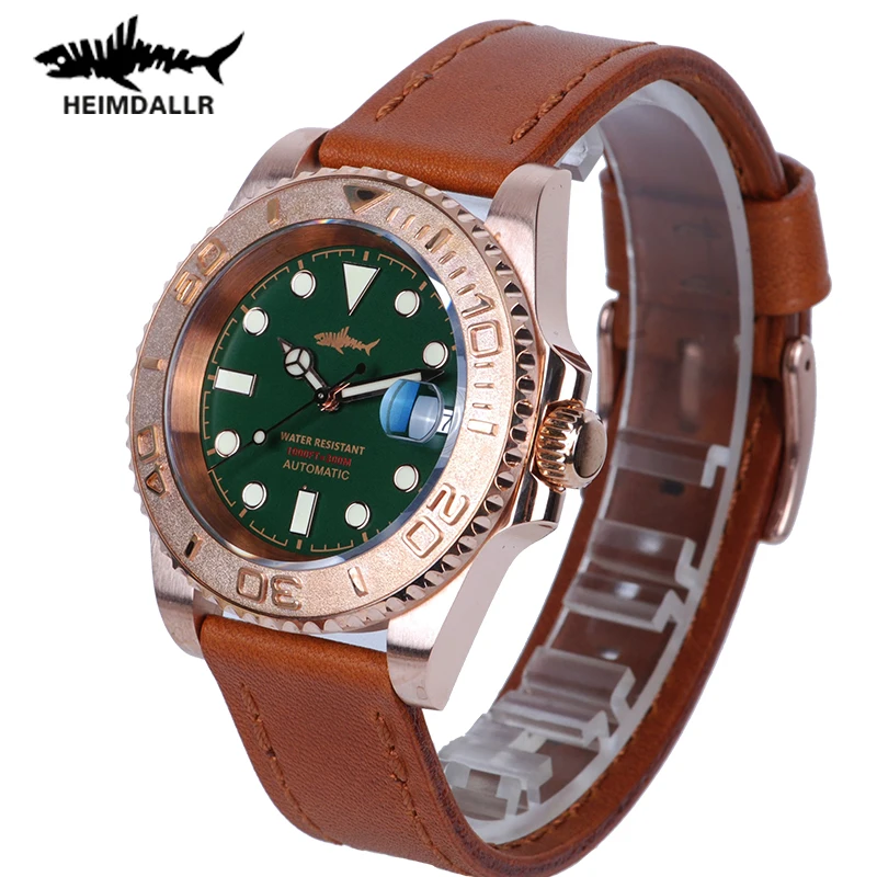 HEIMDALLR Bronze Automatic Watch Sapphire Crystal BGW-9 Luminous
