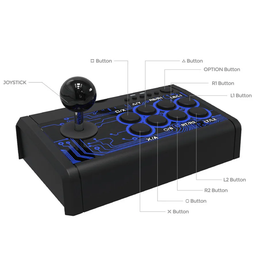 7 IN 1 Arcade Fight Stick USB Gaming Controller Joystick For PS4/ SWITCH / P3/PC/Android Phone/Android Tablet/XBoxOne(S)/360