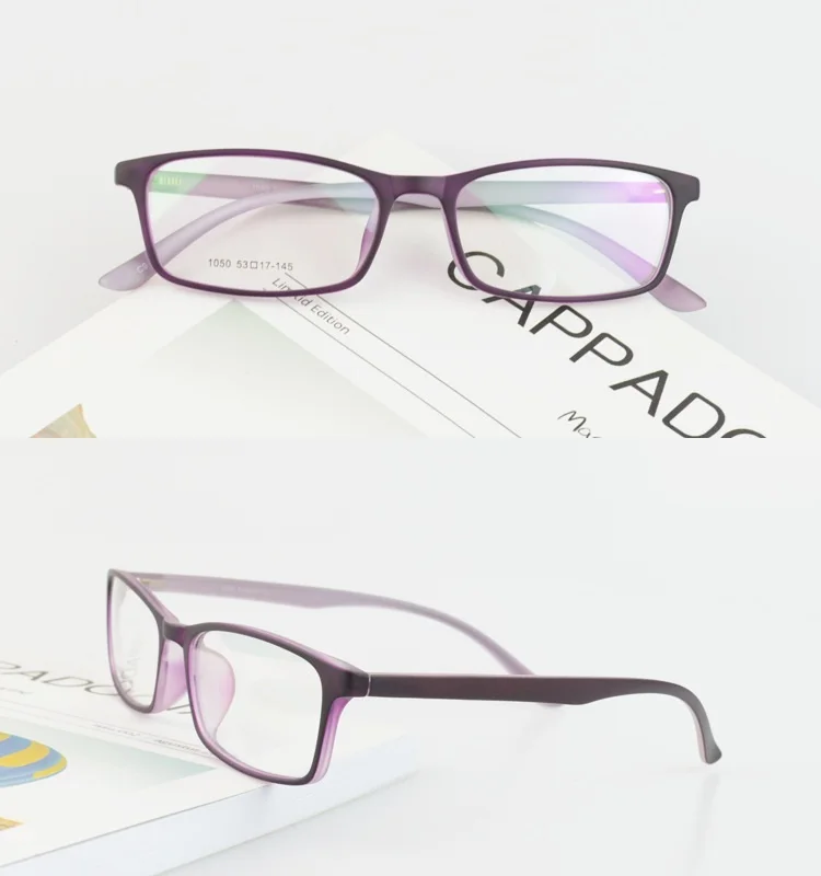 Zerosun TR90 очки, оправа для мужчин и женщин, узкие маленькие очки для женщин, очки для рецепта, оптический чехол для объектива выпускника - Frame Color: purple